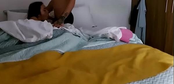 Passionate Sex Under the Sheets - Hidden Camera